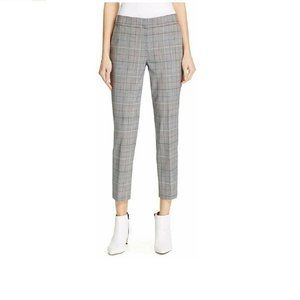 Lewit Womens Plaid Cropped Flat Front Dress Pants | Size - 10 | Gray